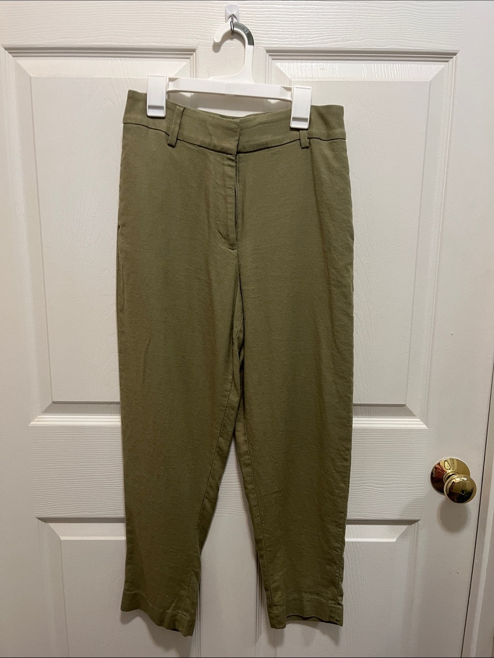 H&M Olive Ribbed Waistband Skirt